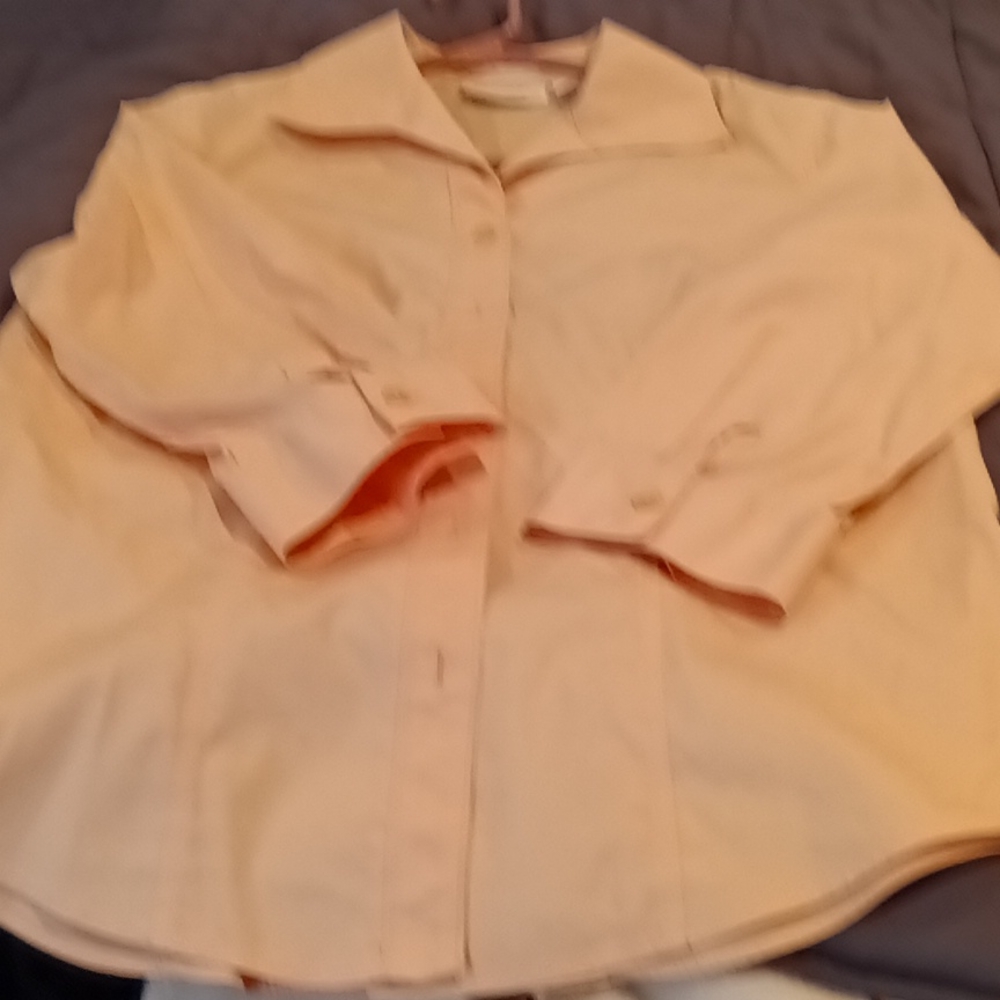Chico's Peach Button-Up Shirt